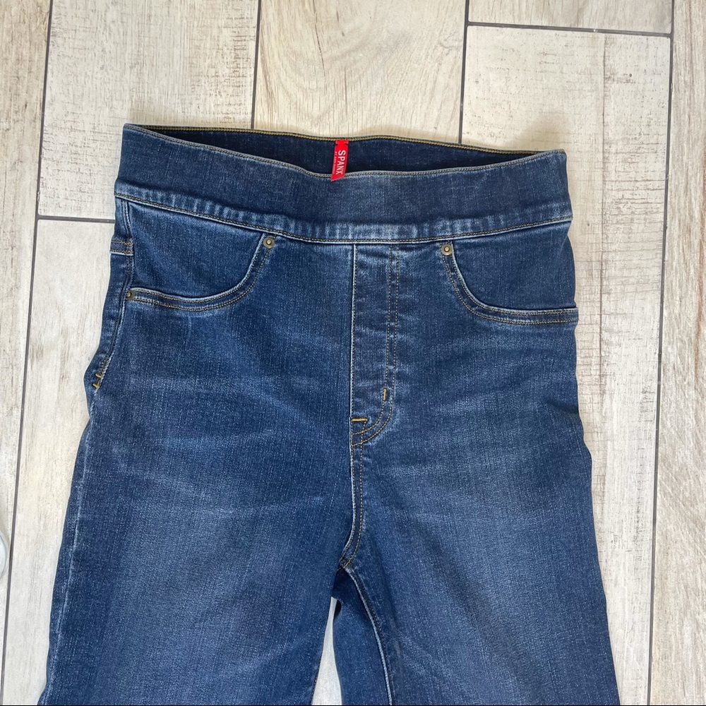 SPANX Cropped Flare Raw Hem Jeans Size Xs - Picture 6 of 15